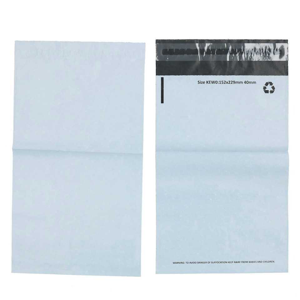 image 1 of White Polythene Mailing Bag A5 (152mm x 229mm) Waterproof Self Seal (1000 Pack)