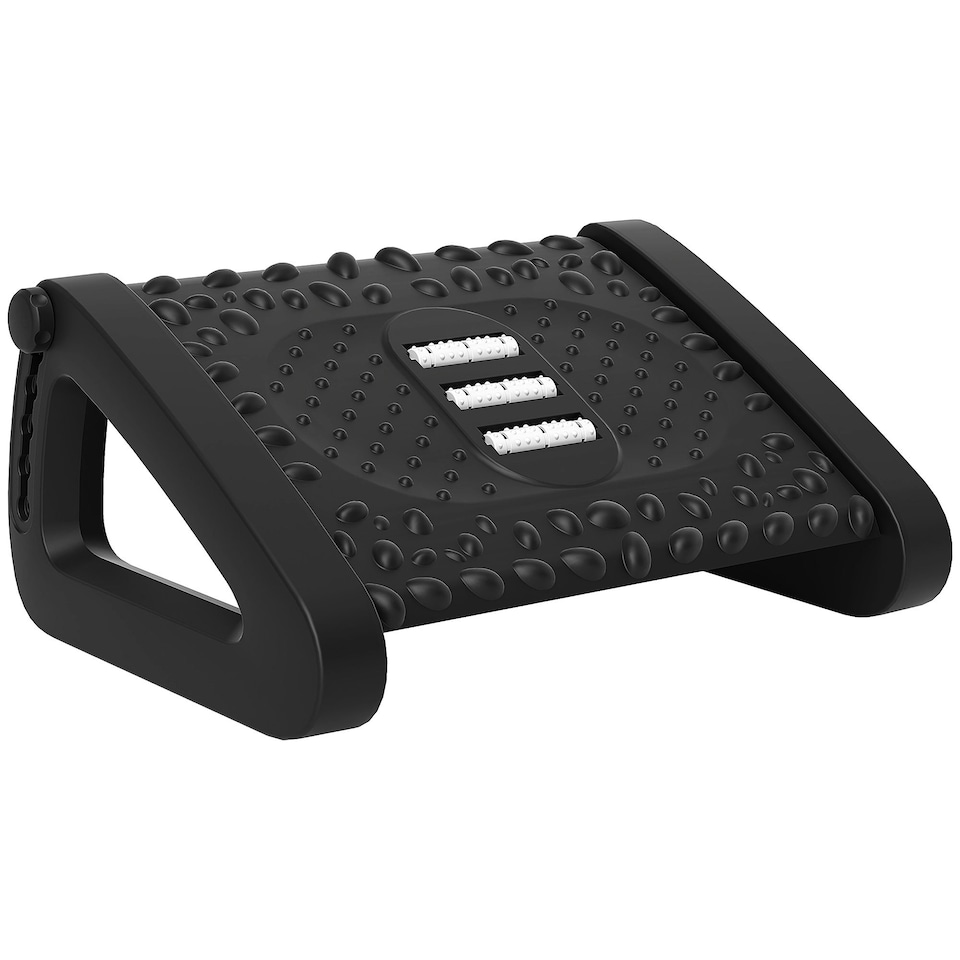 image 1 of HOMCOM Non-Slip Foot Rest Under Desk Office Footrest with Adjustable Height 