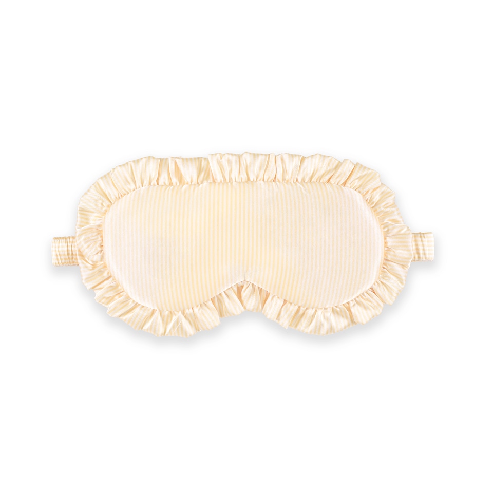 image 1 of Silver Cloud Silver Ion Infused Frilly Sleep Mask - Buttercup Collection | Yellow