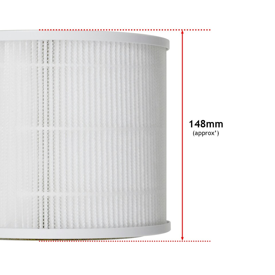 image 1 of SPARES2GO Air Purifier Filter compatible with Levoit 300 300S Core 300-RF 3-in-1 H13 HEPA (2 x Filters + Fresheners + Brush)