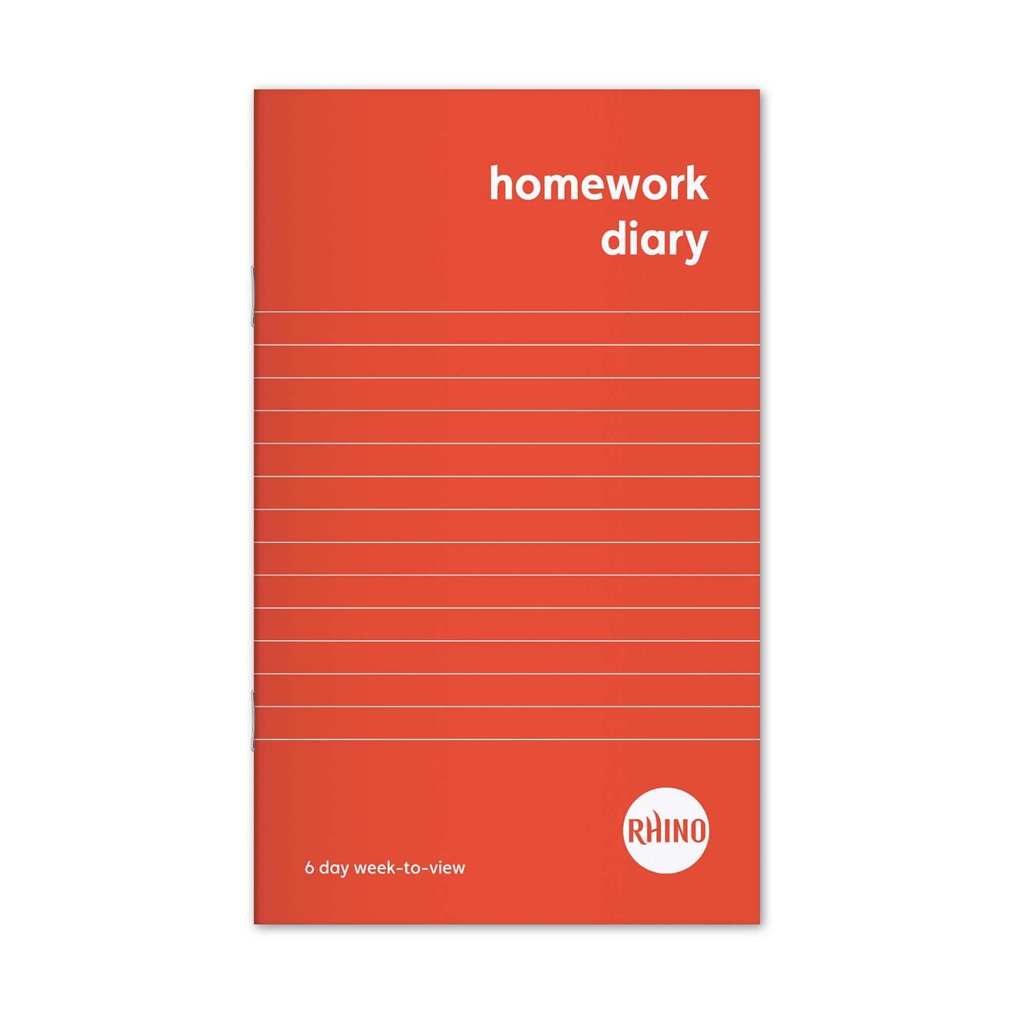 Rhino 84 Page 5-Day Week Academic Homework Diary Red 8 x 6in 1 Pack