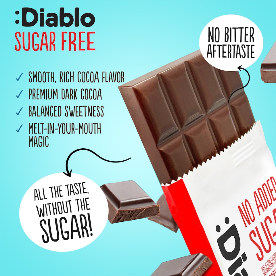 image 1 of Diablo No Added Sugar Dark Chocolate Bar 85g
