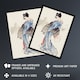 image 2 of Vintage Japanese Geisha Portrait Japan Wall Art Print Hokusai 24x32"