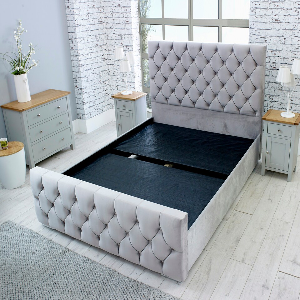 image 1 of Macono Plush Superking Bed Frame - Silver