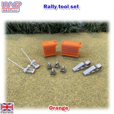 Slot Car Trackside Scenery Rally Service Tool Set Orange 1:32 Scale WASP