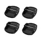 image 1 of 18cm x 14cm Set of 4 Black Heavy Duty Caravan Corner Steady Feet Jack Pads