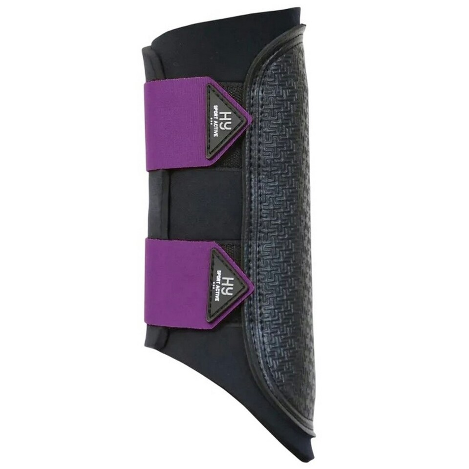 image 1 of Hy Sport Active Horse Brushing Boots - Royal Violet - L