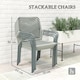 image 7 of Outsunny 5 Piece PE Rattan Garden Dining Set with Cushions, Light Grey