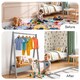 image 6 of Junior Vida Kids Bedroom Furniture Space Saving Foldable Clothing Rack - Grey