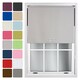 image 1 of FURNISHED Blackout Roller Blinds with Triple Round Eyelets Cut to Size Easy Fit Window Shade | Grey | Grey | (W) 210cm x (L) 165cm