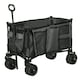 image 1 of Outsunny Folding Wagon Garten Cart Collapsible Camping Trolley on Wheels, Grey