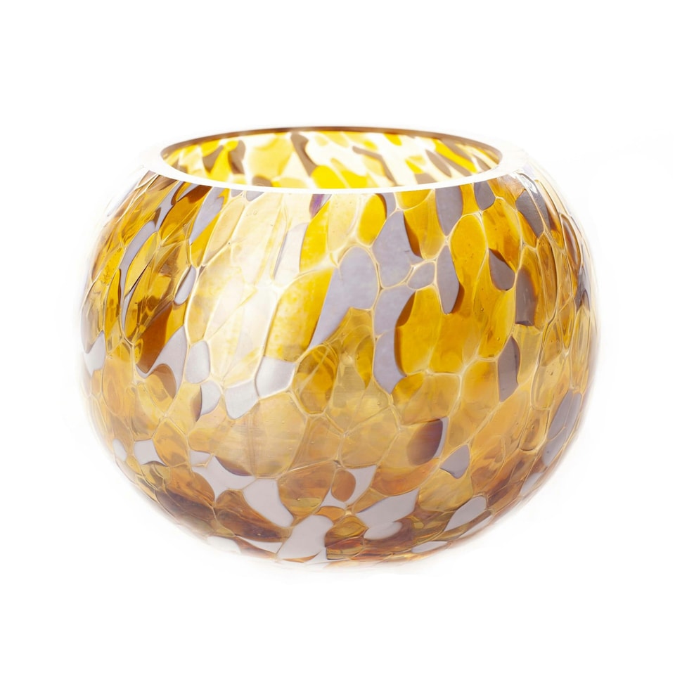 image 1 of Amelia Art Glass Globe Tealight Holder | Multi | 1