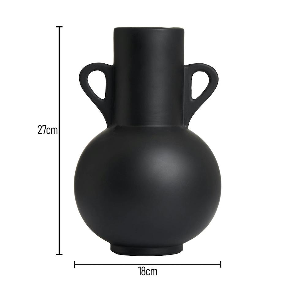 image 1 of BHS Jug Ceramic Vase, Black