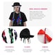 image 2 of Pack of 6 80's Chameleon Hat Multi | One Size