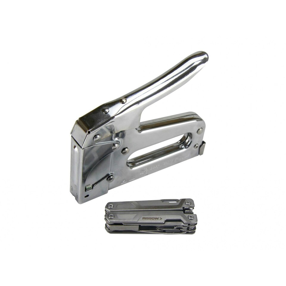 Arrow At50 Staple Gun With Free Multi Tool - Multi Colour - One Size