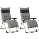 image 1 of Outsunny 2 PCS Reclining Zero Gravity Chair Folding Lounger Cushion Dark Grey