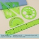 image 2 of 5 Pieces Plastic Flexible Geometric Set