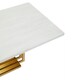 image 2 of Interiors by Premier Ivory White Marble Coffee Table With Gold Finished Frame Gold