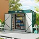 image 2 of Outsunny 8 x 4FT Garden Shed, Galvanised Metal Shed, Easy to Assemble, Outdoor Tool Storage Shed with Pent Roof, Lockable Door and 2 Vents, Green
