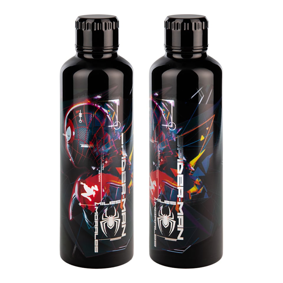 image 1 of Miles Morales Spider-Man Metal Water Bottle, 500ml Stainless Steel Insulated Flask for School & Sports, Paladone