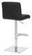 image 4 of Luscious Single Deluxe Kitchen Bar Stool, Chrome Footrest, Height Adjustable Swivel Gas Lift, Breakfast Bar & Home Barstool, Black