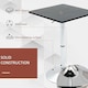image 4 of HOMCOM Adjustable Height Bar Table with Metal Frame and Square Tabletop