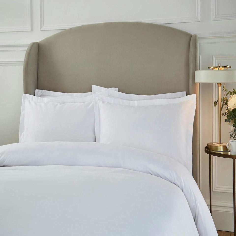 image 1 of Liddell 400 Thread Count Egyptian Cotton Duvet set Super King White