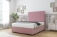 image 3 of Sloomy Manhattan Pink Plush Divan Bed Base No Drawers With 54 Inch Floor Standing Headboard | Pink | Pink | Small Single | 1