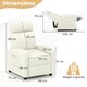 image 2 of COSTWAY Recliner Chair Single Sofa with Adjustable Backrest White White