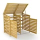 image 3 of Living and Home Outdoor Spruce Wood Garbage Can Garden Storage Shed, Natural, 149x86x122