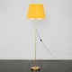 image 3 of ValueLights Charlie Gold Floor Lamp Mustard Taper Shade & Bulb Yellow