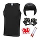 image 1 of Nessa Costume - 5 Pcs - Vest, Wig, Cigs, Tattoos & Gloves | Black | 2XL