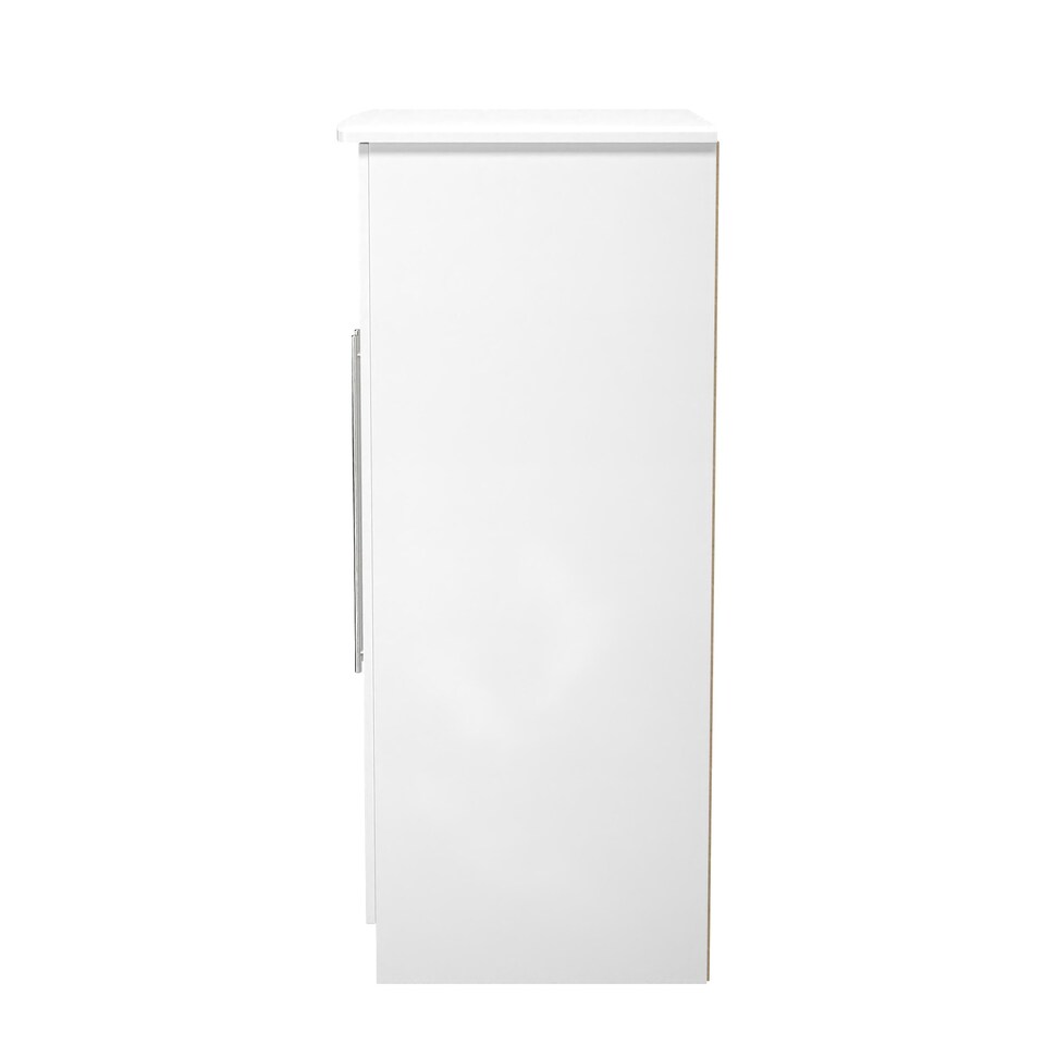 image 1 of Carlton 2 Door Midi Wardrobe in Porcelain Matt (Ready Assembled) | White | Porcelain Matt