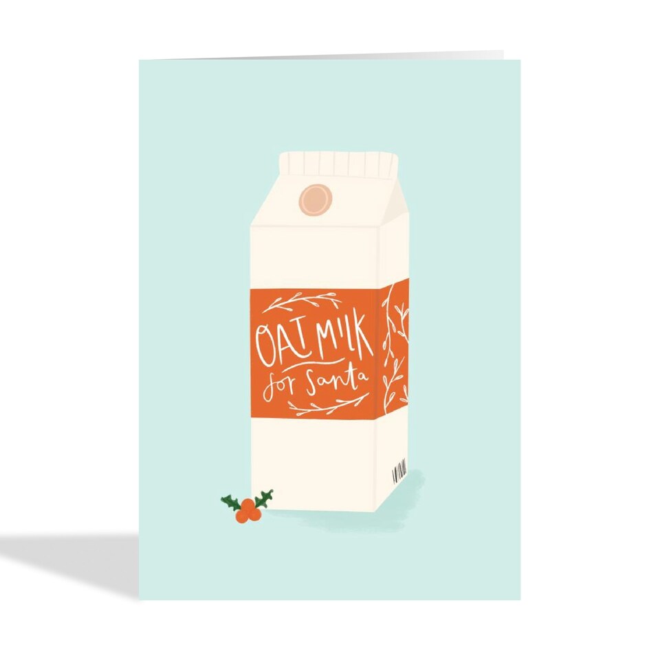image 1 of Funny Oat Milk Christmas Card