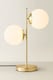 image 4 of ValueLights Jas Gold Metal Table Lamp White Frosted Glass Shades