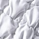image 3 of OHS Soft Quilted Seersucker Duvet Cover Set White | White | Double