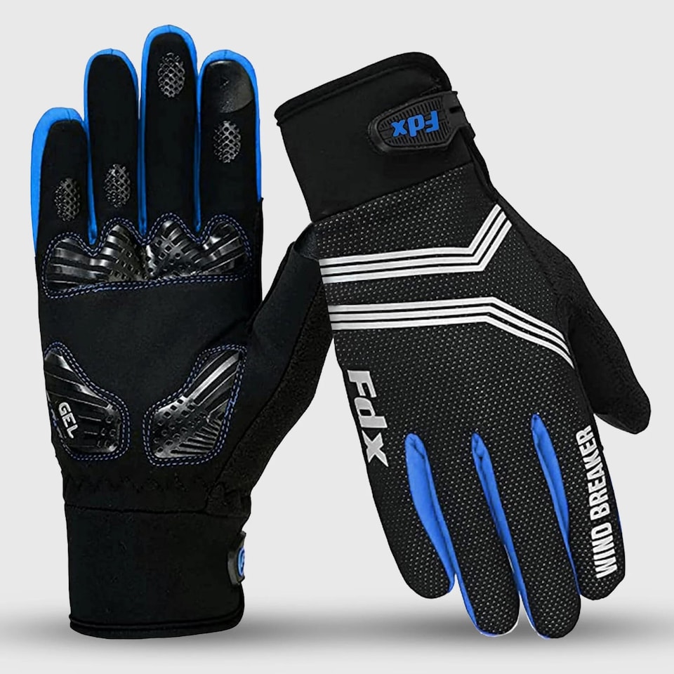 image 1 of Dryrest Full Finger Winter Cycling Gloves Thermal Windproof Padded Glove
