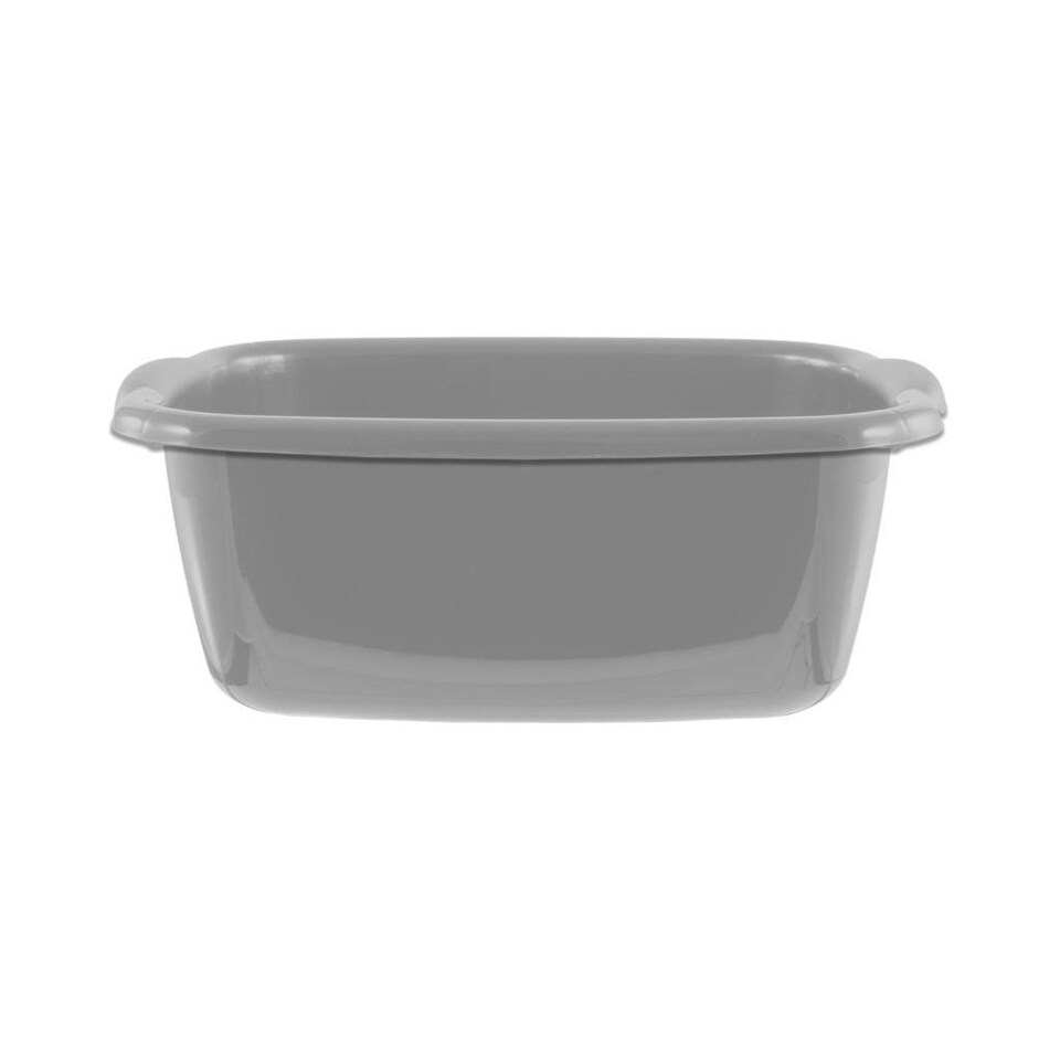 Signature Plastic Rectangular Washing Up Bowl - Platinum - 15cm x 40cm x 31cm