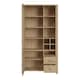 image 3 of Cestino 2 Door 2 Drawer Display Cabinet in Jackson Hickory Oak and Rattan Effect