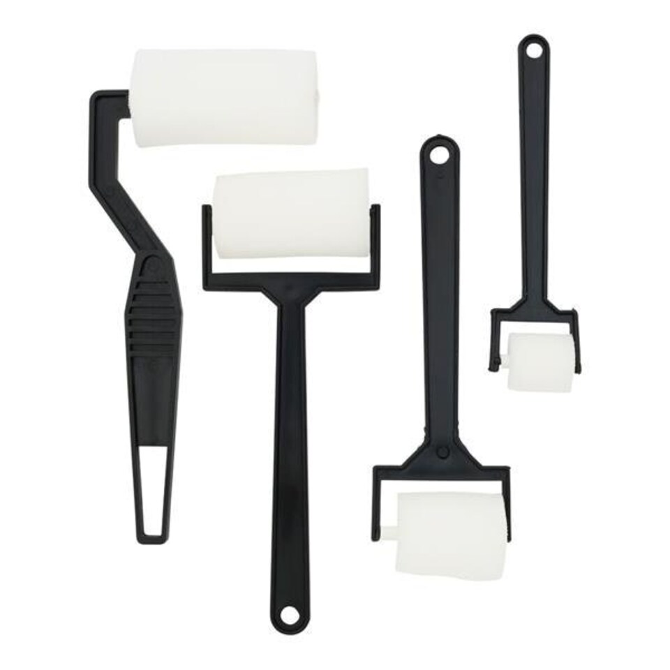 image 1 of Pack of 4 Assorted Sizes Professional Sponge Rollers by Icon Art