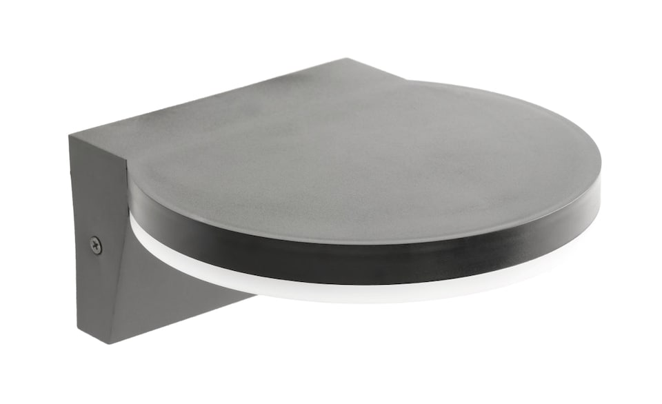 image 1 of CGC Lighting Aubrey 10W Black LED Outdoor Wall Light with PIR 4000K IP54 | Black | Black | Height 8.2cm, Width 14.2cm, Depth 26cm