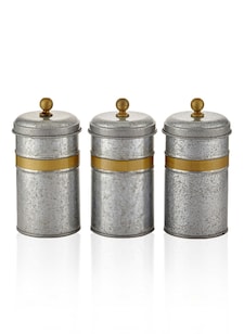 Galvin Collection Coffee, Tea, And Sugar Canister Set - 22 cm (H) x 11 cm (Dia)