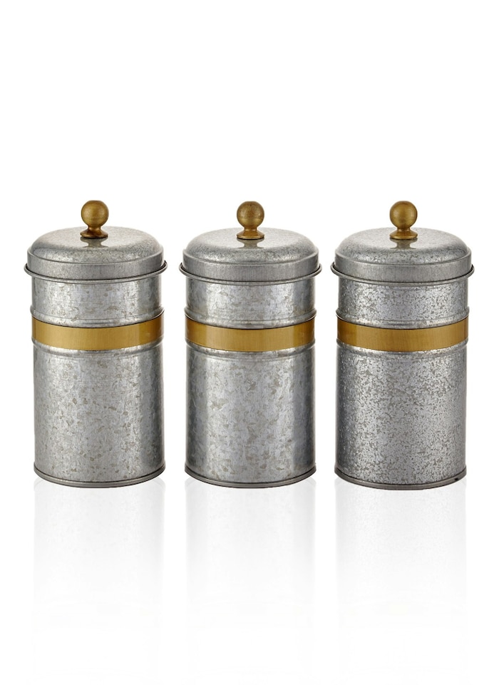 image 1 of Galvin Collection Coffee, Tea, And Sugar Canister Set - 22 cm (H) x 11 cm (Dia)