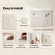 image 5 of Levede Felt Notice Board 6 Pack Wall Tiles Pin Board Self Adhesive Beige 30x30cm