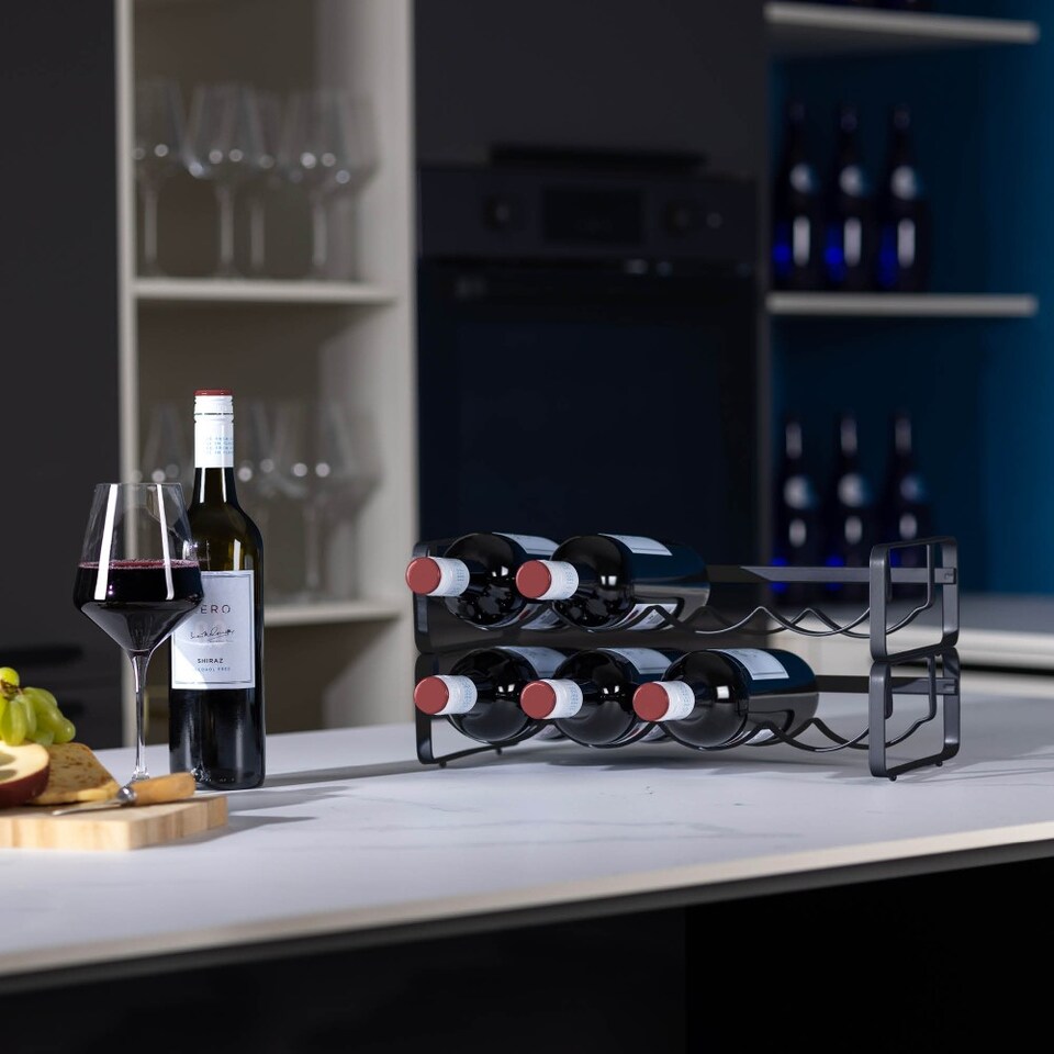 image 1 of Modular Wine Rack set of 2 Matte Black
