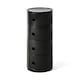 image 1 of Living and Home Cylindrical Multi-Tiered Plastic Storage Drawer Unit - 4 Drawer Black
