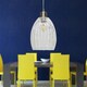 image 5 of First Choice Lighting Set of 2 Birch Clear Fluted Glass with Satin Nickel Pendant Fittings Silver | Clear