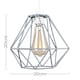 image 7 of ValueLights Modern Geometric Grey Metal Cage Ceiling Pendant Light Shade