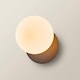 image 4 of ValueLights Darla Navy Frosted Globe Bathroom Wall Light | Blue