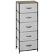 image 1 of HOMCOM 5 Drawer Fabric Chest of Drawers w/ Wooden Top